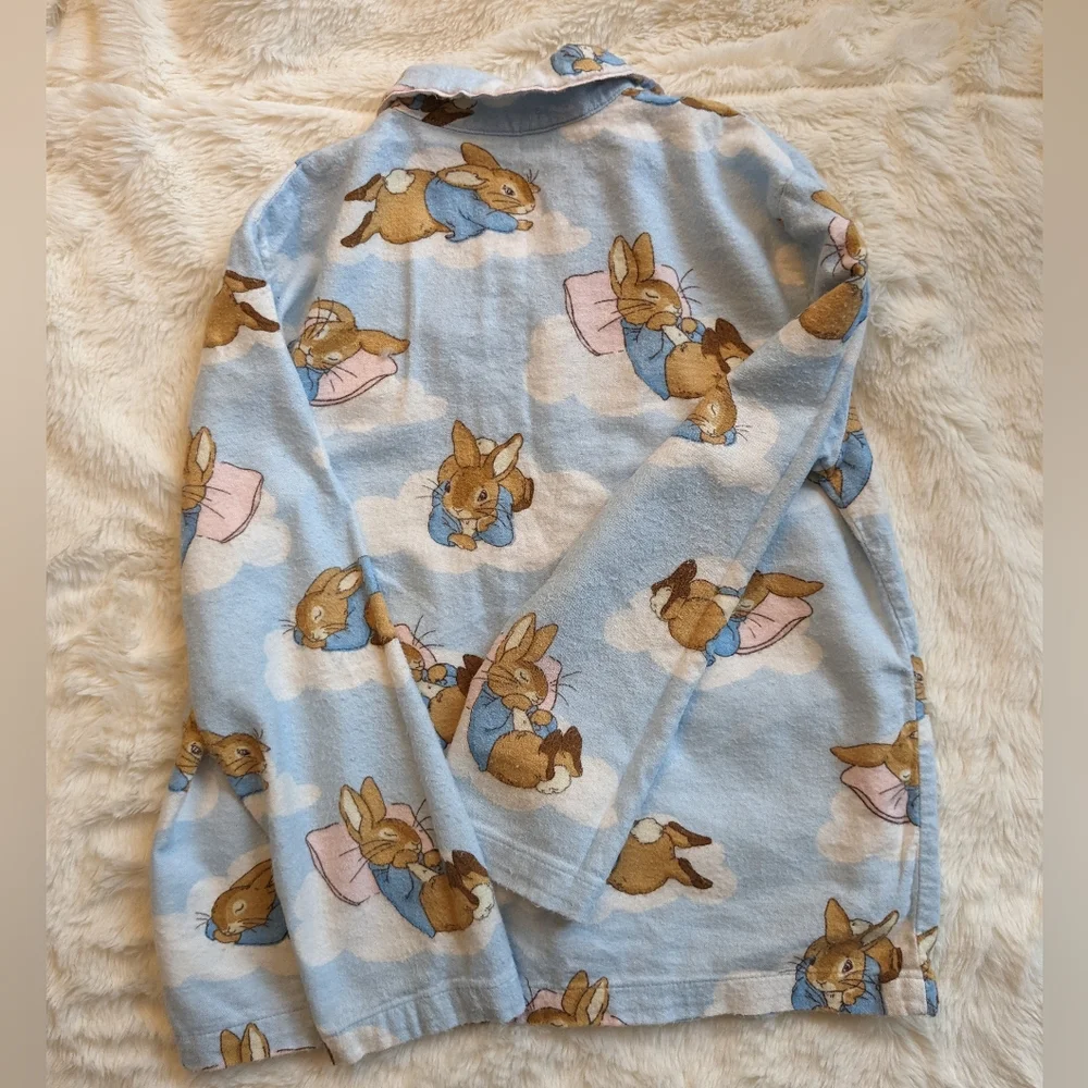 PETER ALEXANDER Jr. Peter Rabbit Bamboo/cotton Flannel Button-up Pajama Top 8